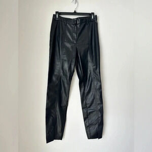 Jason Wu Vegan Leather Pants Large Split Leg Ankle Pants